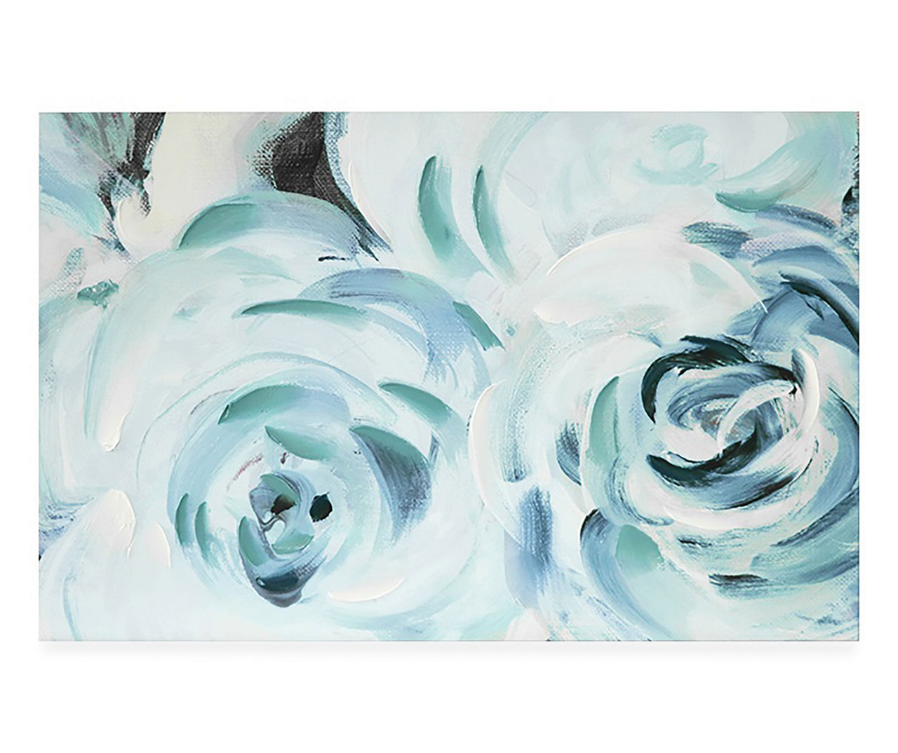 Hand painted Abstract Blue Flower Canvas