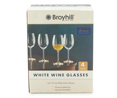 White 4-Piece Wine Glass Set