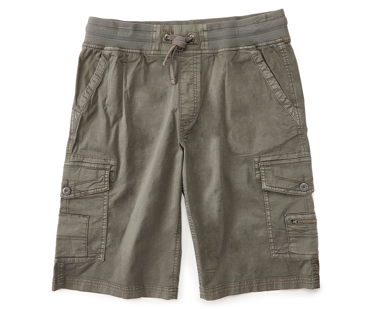Men's 32 Dark Gray Cargo Drawstring Shorts