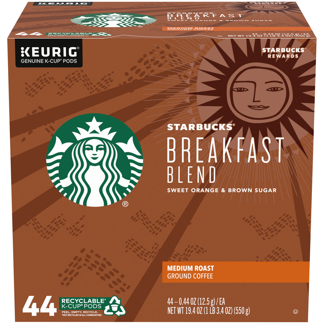 Starbucks Breakfast Blend Medium Roast 44 Pack Brew Cups Big Lots