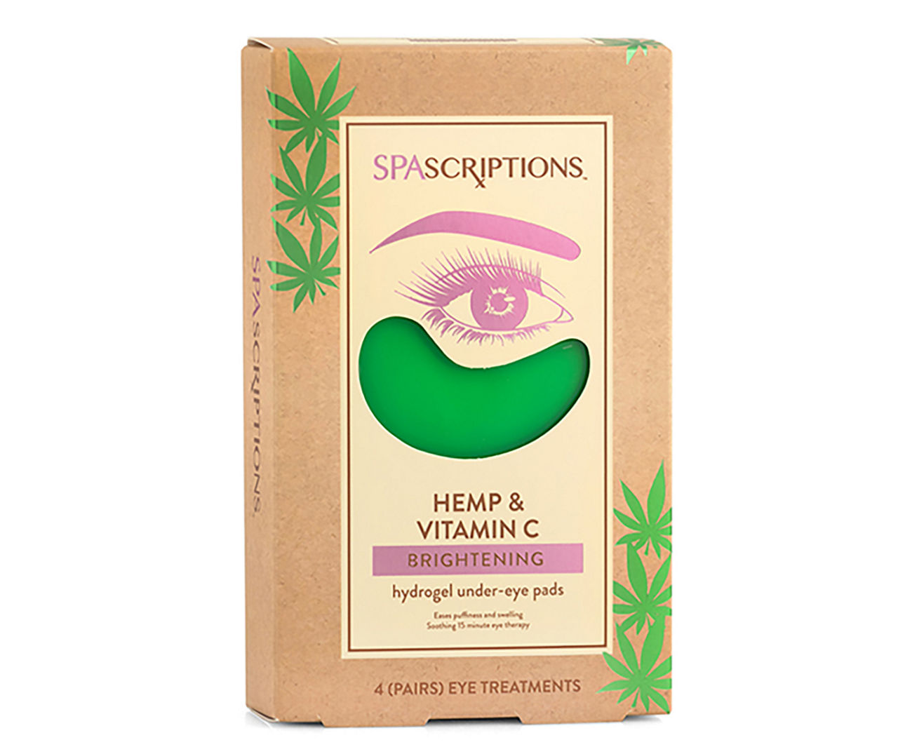 Spa Scriptions Hemp & Vitamin C Brightening UnderEye Pads, 4Pairs