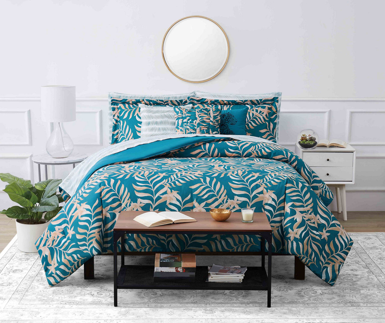 Teal deals comforter set