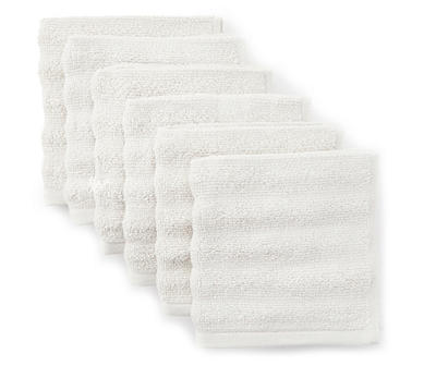 Real Living Gray Wash Cloths, 6-Pack