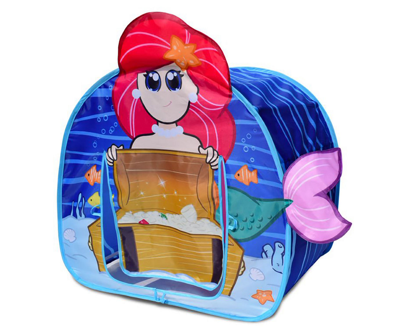 Mermaid Toys for Girls Outdoor & Indoor Tent for Kids Magical Kids Play Tent Mermaid Gifts for Girls Kids Tent Play Tents for Girls W&O Musical Mermaid Tent with Under-The-Sea Button 