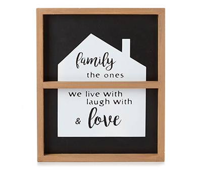 IN DOUBLE PLAQUE FAMILY LAUGH LOVE