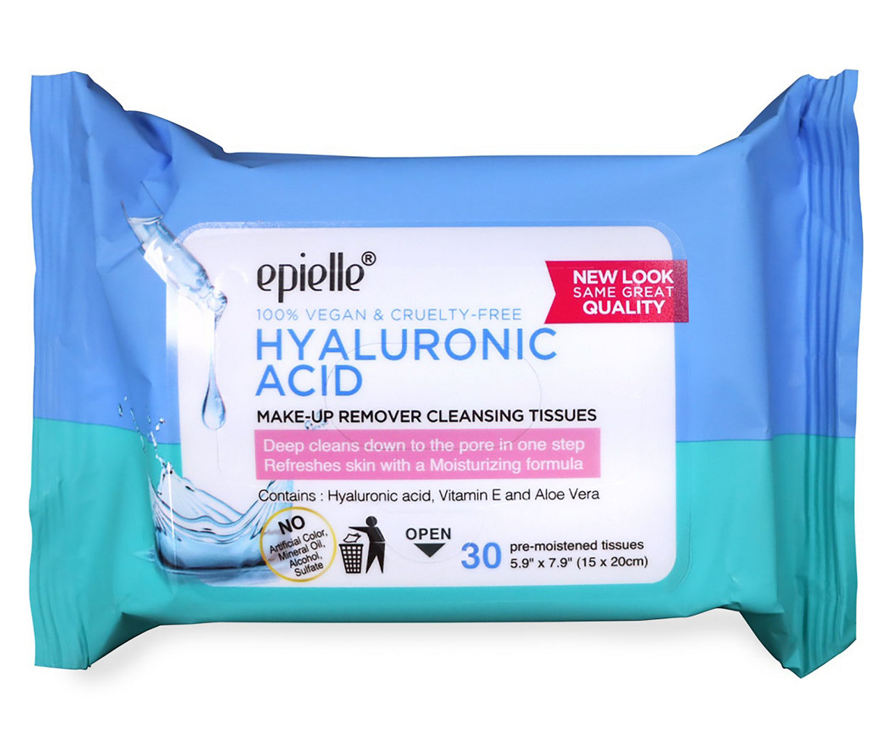 Hyaluronic Acid Makeup Remover Tissues, 30-Count
