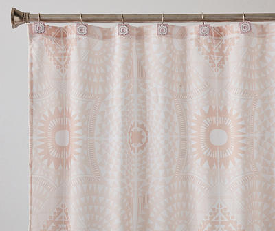 Coral Medallion Shower Curtain Set