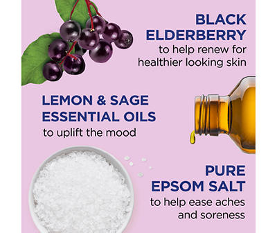 Black Elderberry Epsom Salt Soak, 3 Lbs.