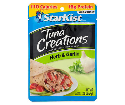 Tuna Creations Herb & Garlic Seasoned Tuna, 2.6 Oz.