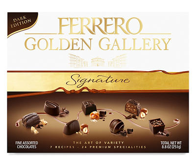 Golden Gallery Signature Dark Edition Fine Assorted Chocolates, 8.8 Oz.