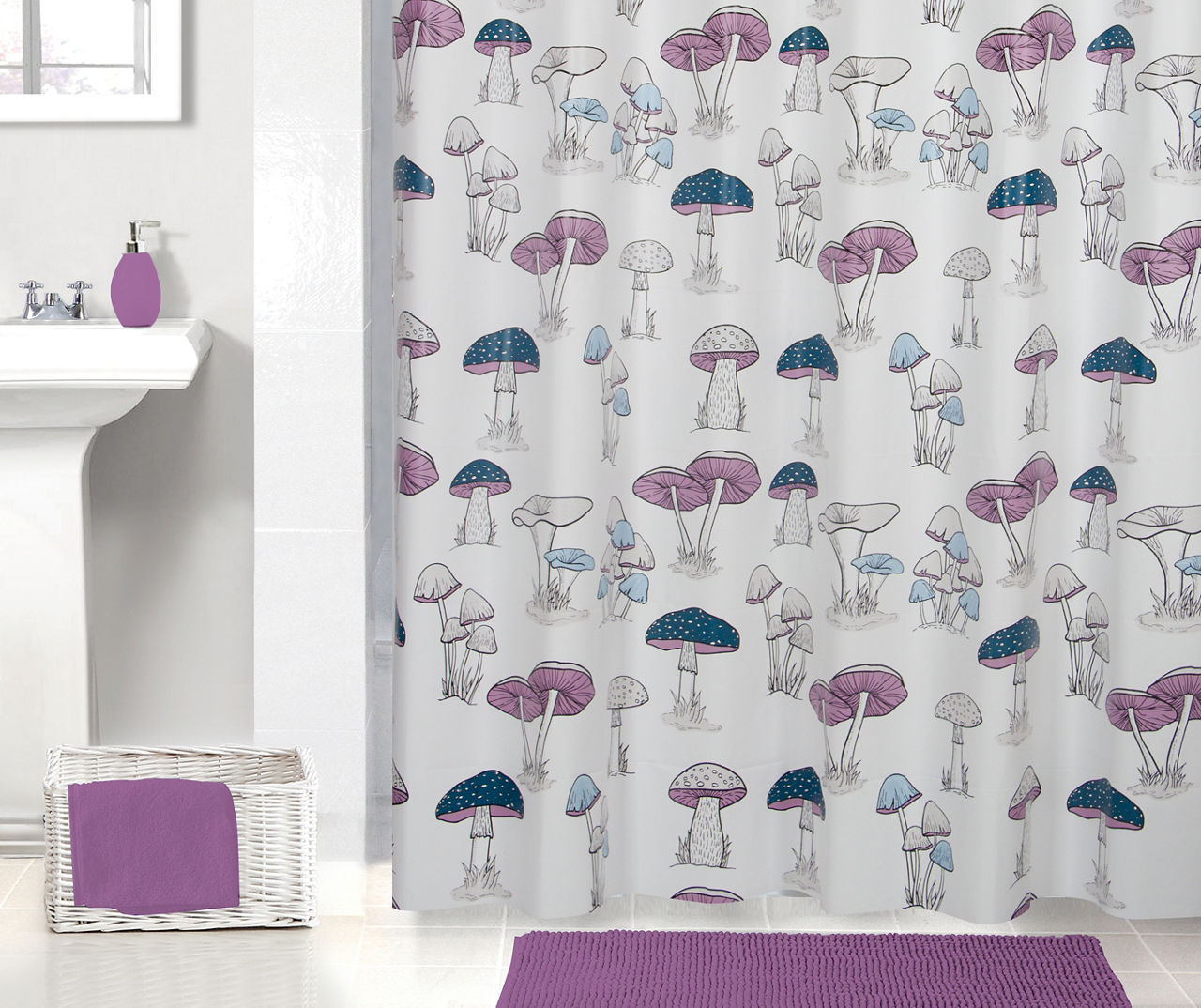 Real Living Mushroom Shower Curtain Set Big Lots