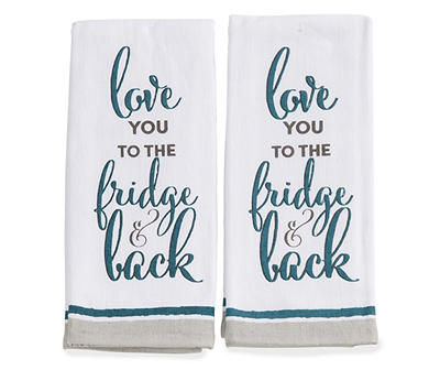 "Fridge & Back" Kitchen Towels, 2-Pack