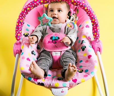Pink Minnie Mouse Infant to Toddler Baby Rocker