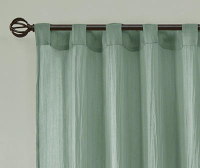 Avery Aqua Crushed Sheer Rod Pocket Curtain Panel Pair, (95