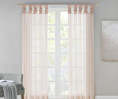 Persis Voile Sheer Twisted Tab Curtain Panel Pair