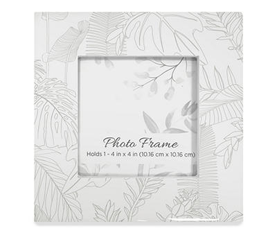 White Leaves Picture Frame, (4