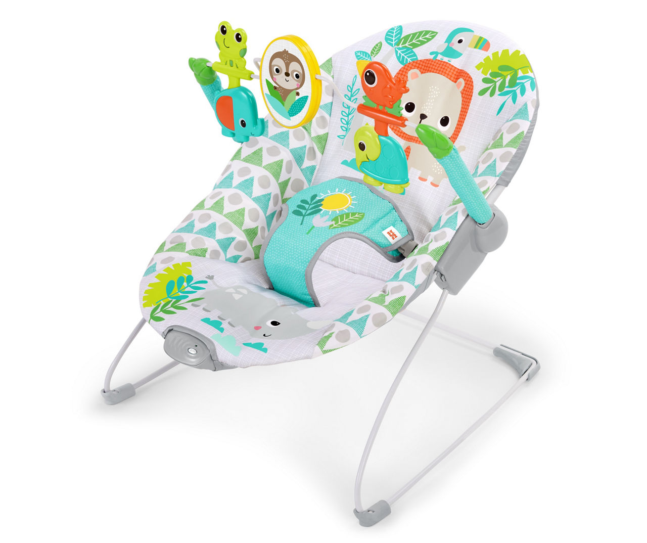 Bright Starts Spinnin Safari Vibrating Baby Bouncer Big Lots