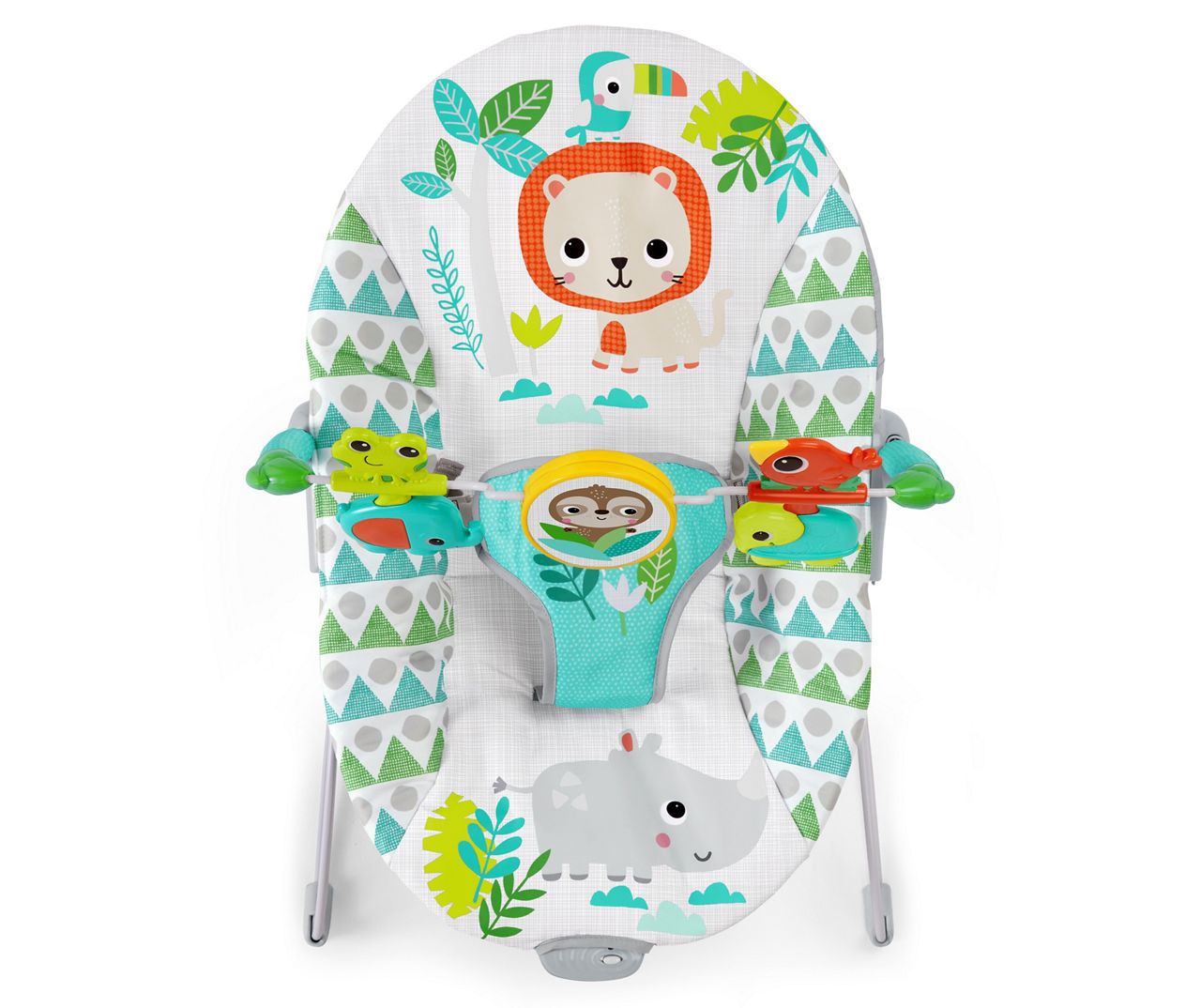 Bright Starts Spinnin Safari Vibrating Baby Bouncer Big Lots