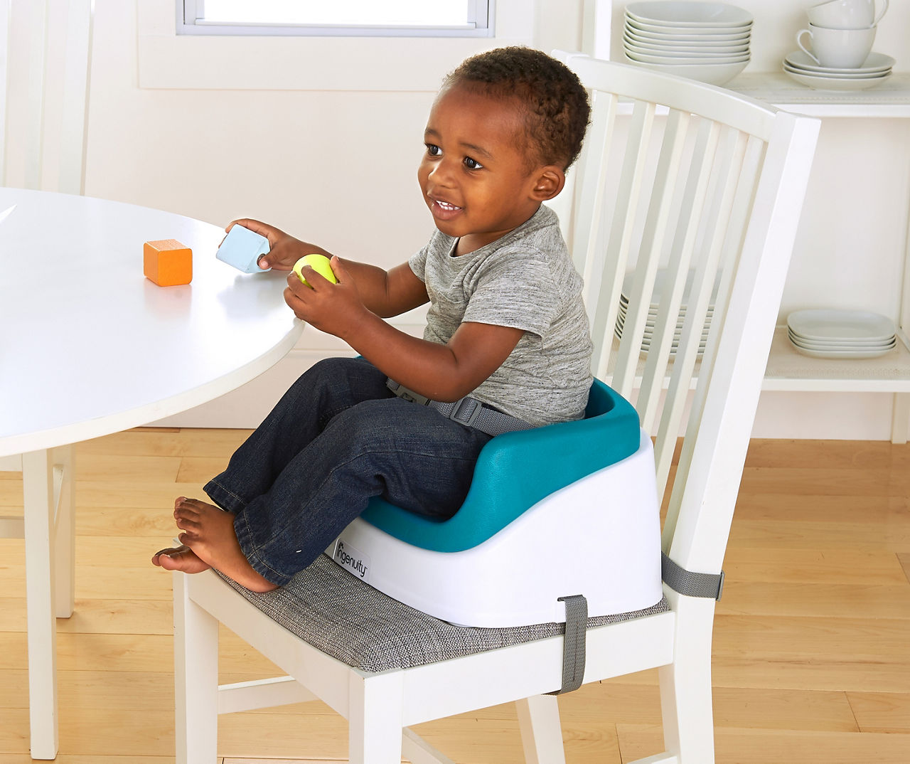 Ingenuity Peacock Blue SmartClean Toddler Booster Seat