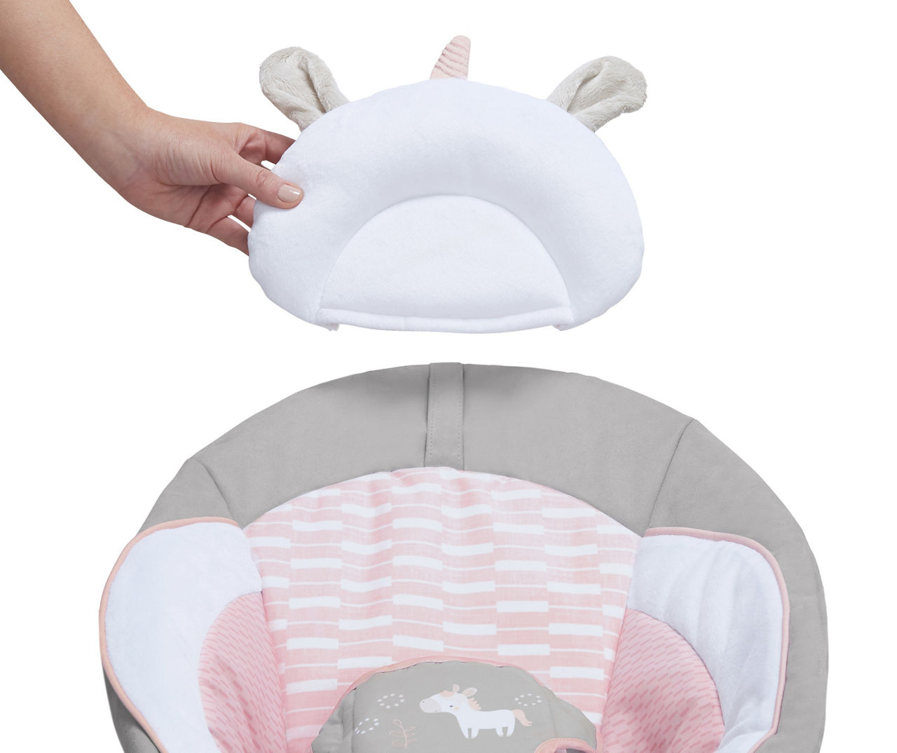 Ingenuity Flora Cradling Baby Bouncer with Unicorn | Big Lots