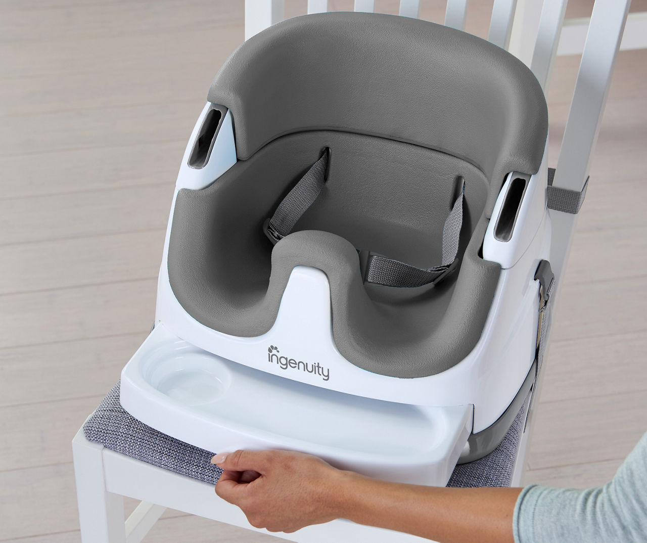 Ingenuity Slate Baby Base 2-in-1 Booster Feeding Seat