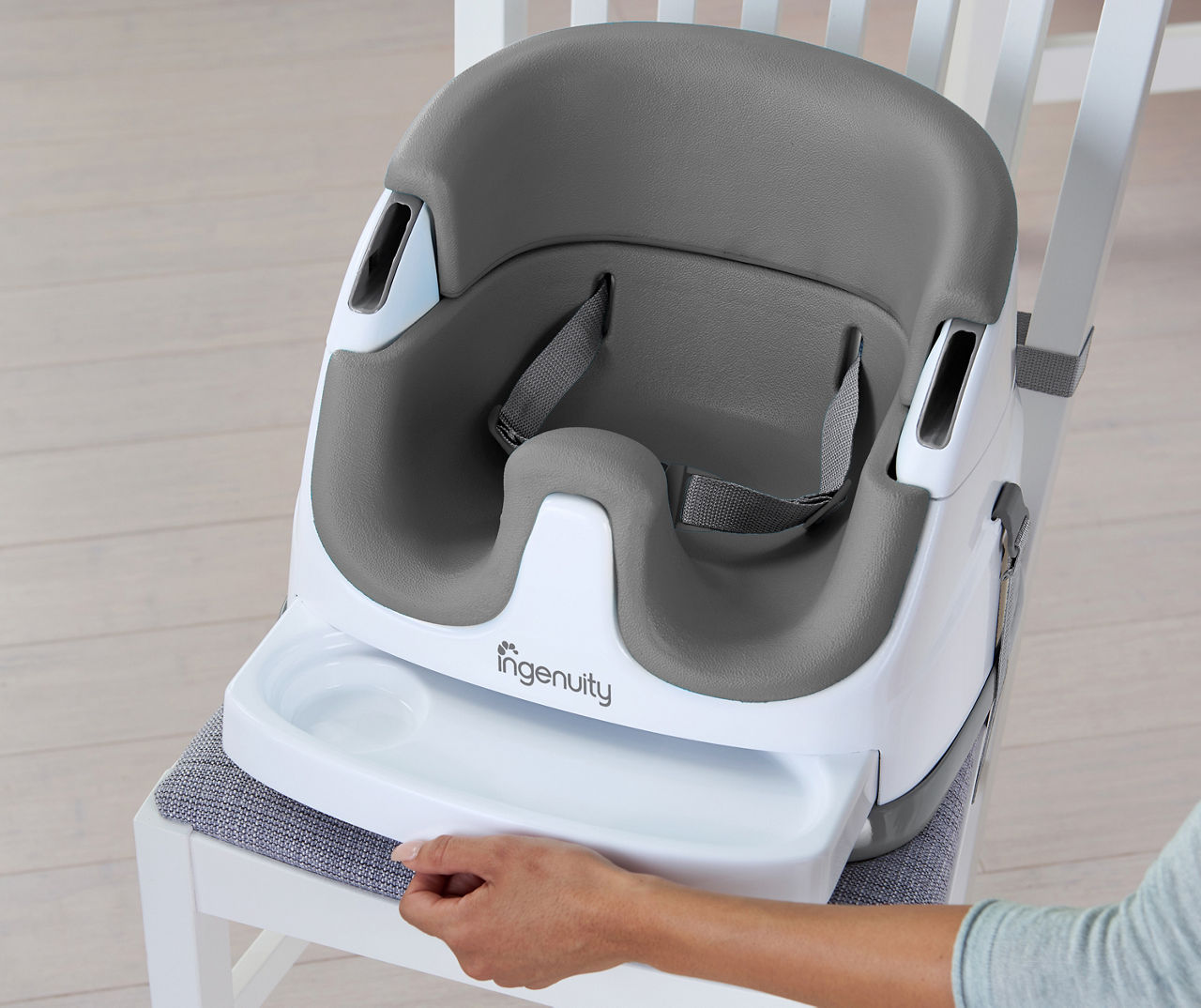 Ingenuity SmartClean Toddler Booster Seat - Slate, Easy-Open Box