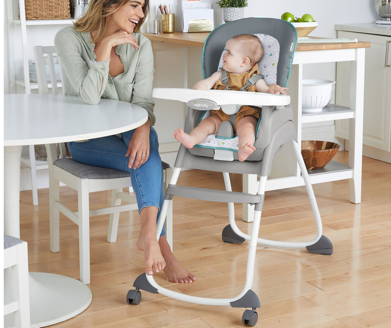 Ingenuity Trio 3-in-1 Convertible High Chair, Toddler Chair, Booster Seat -  Flora The Unicorn 