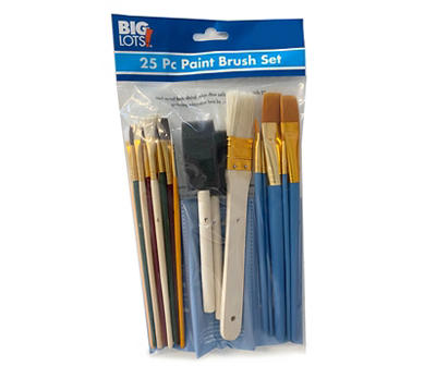 Big Lots Assorted 25-Piece Paint Brush Set