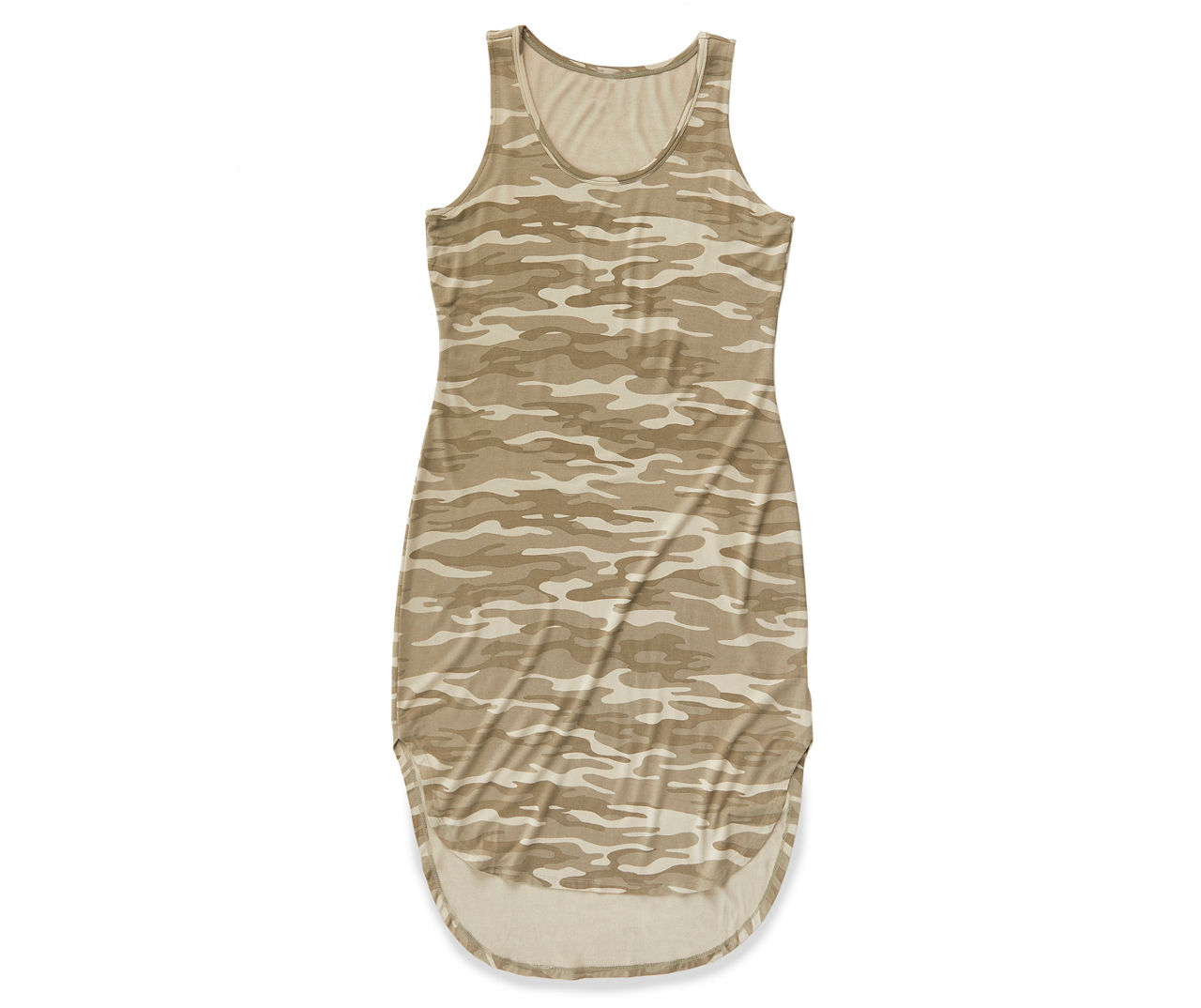 Women s Medium Olive Green Camo Tank Dress Big Lots