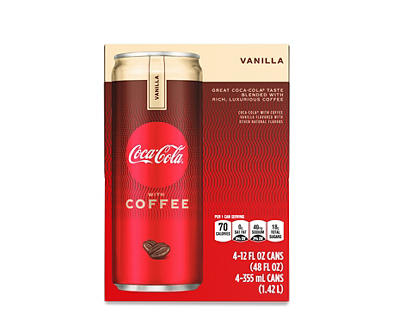 Coca-Cola Vanilla Cola with Coffee 4 - 12 fl oz Cans