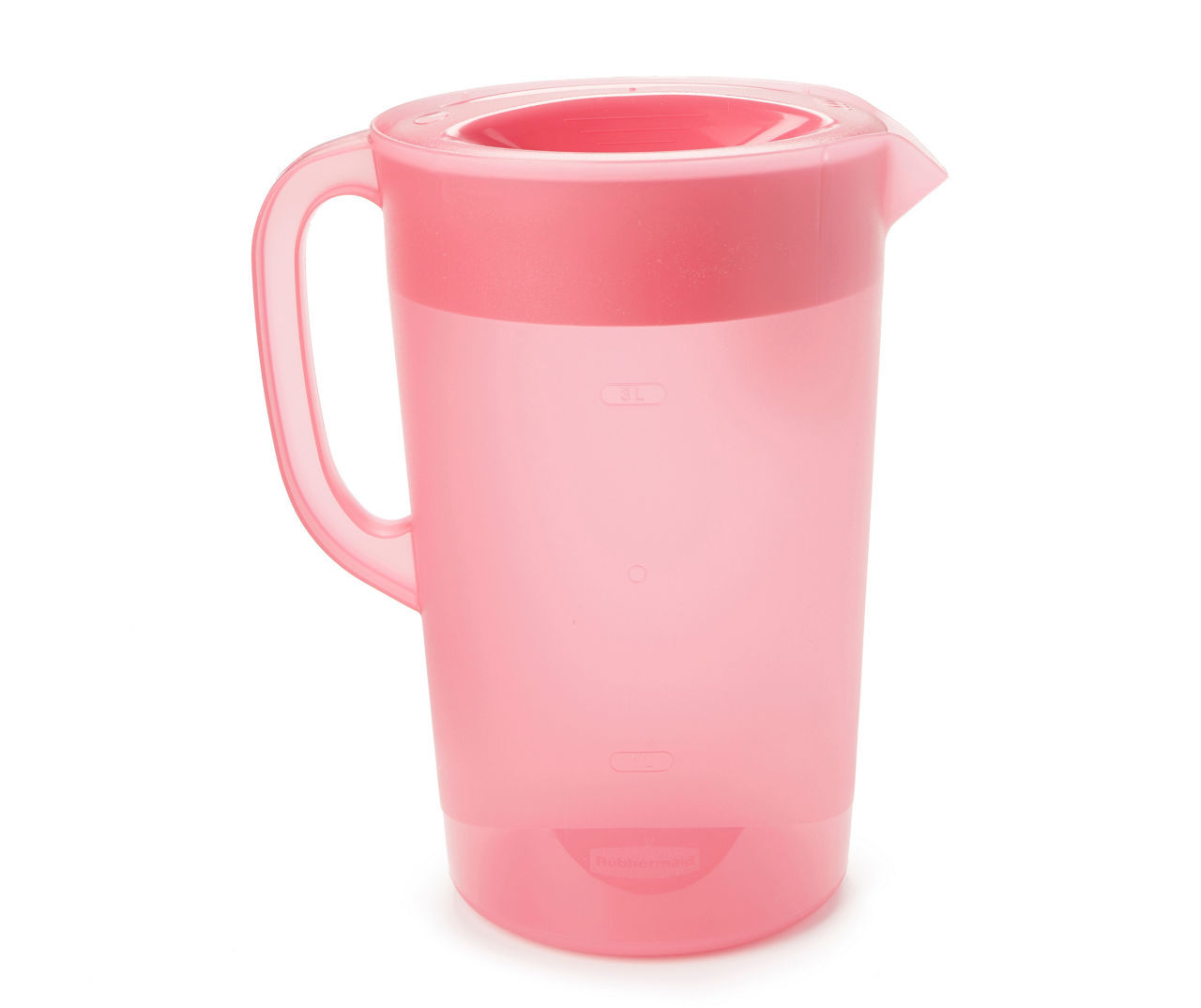 Beverage Pitcher Pink Strawberries Lightweight Lid 1 Gallon Handle Plastic