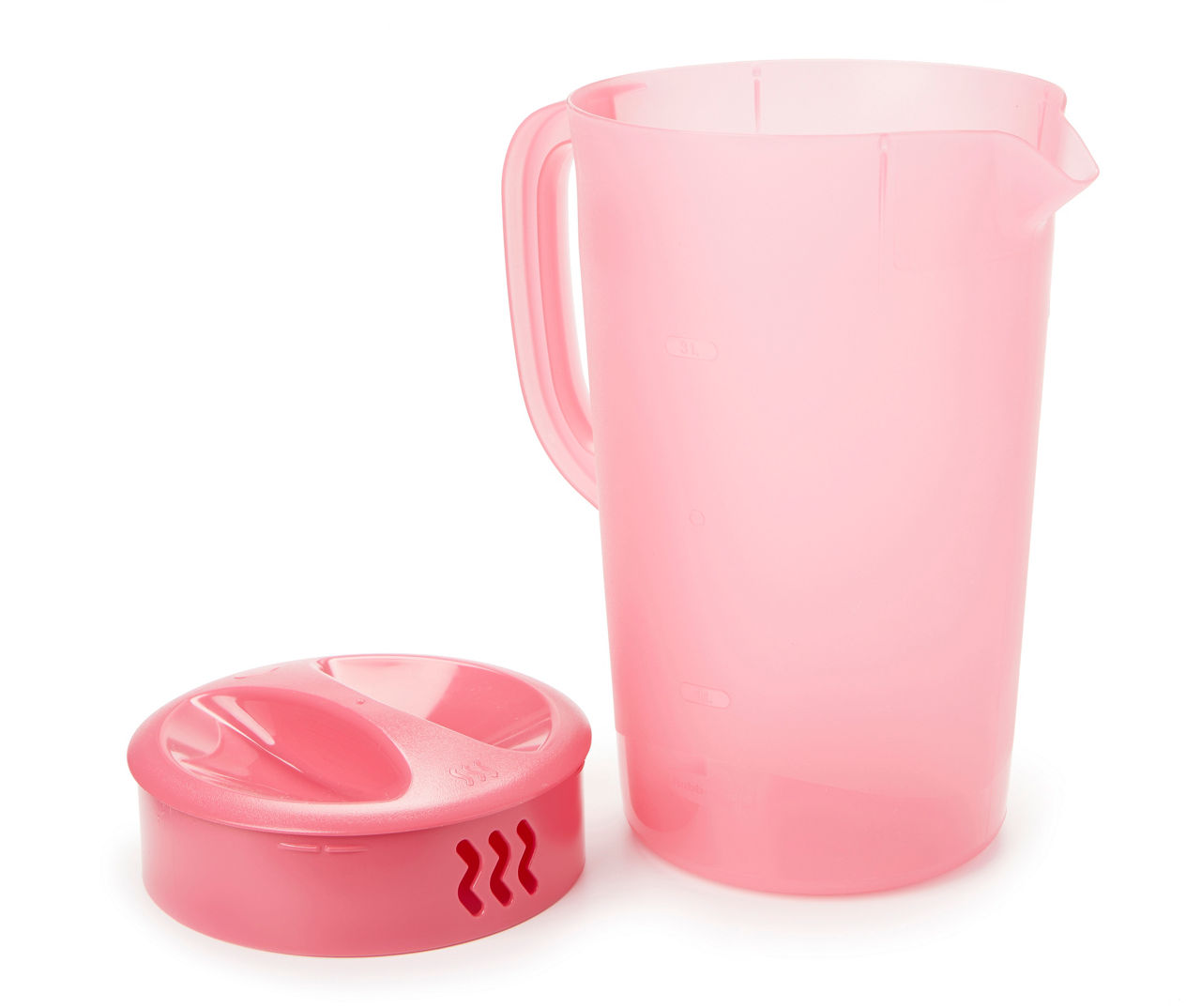 Tupperware Pink 1/2 Gallon Pitcher Jug 2 Quarts Clear 