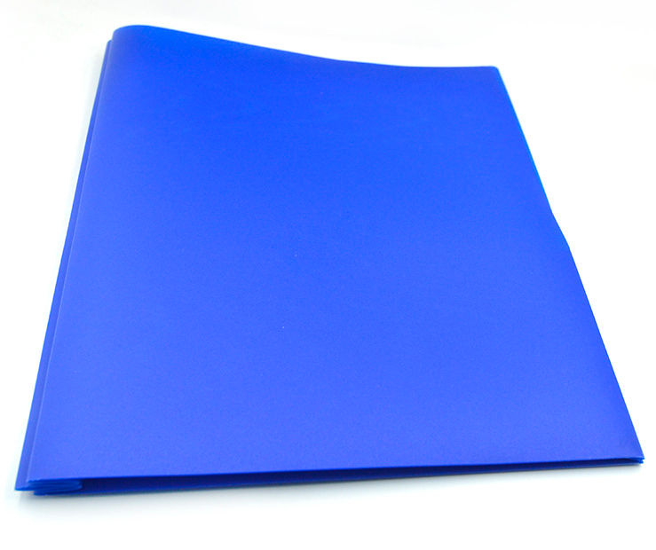 Dark Blue 2-Pocket Portfolio with Prongs