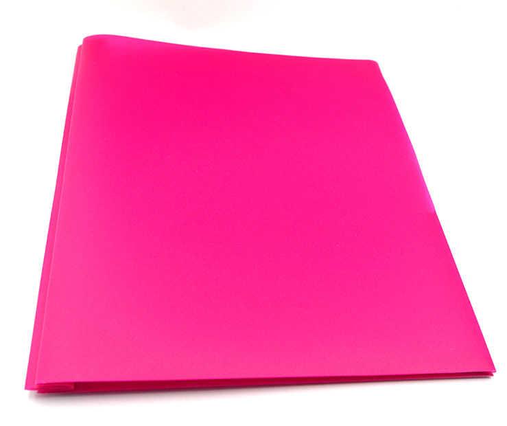 Pink 2-Pocket Portfolio with Prongs