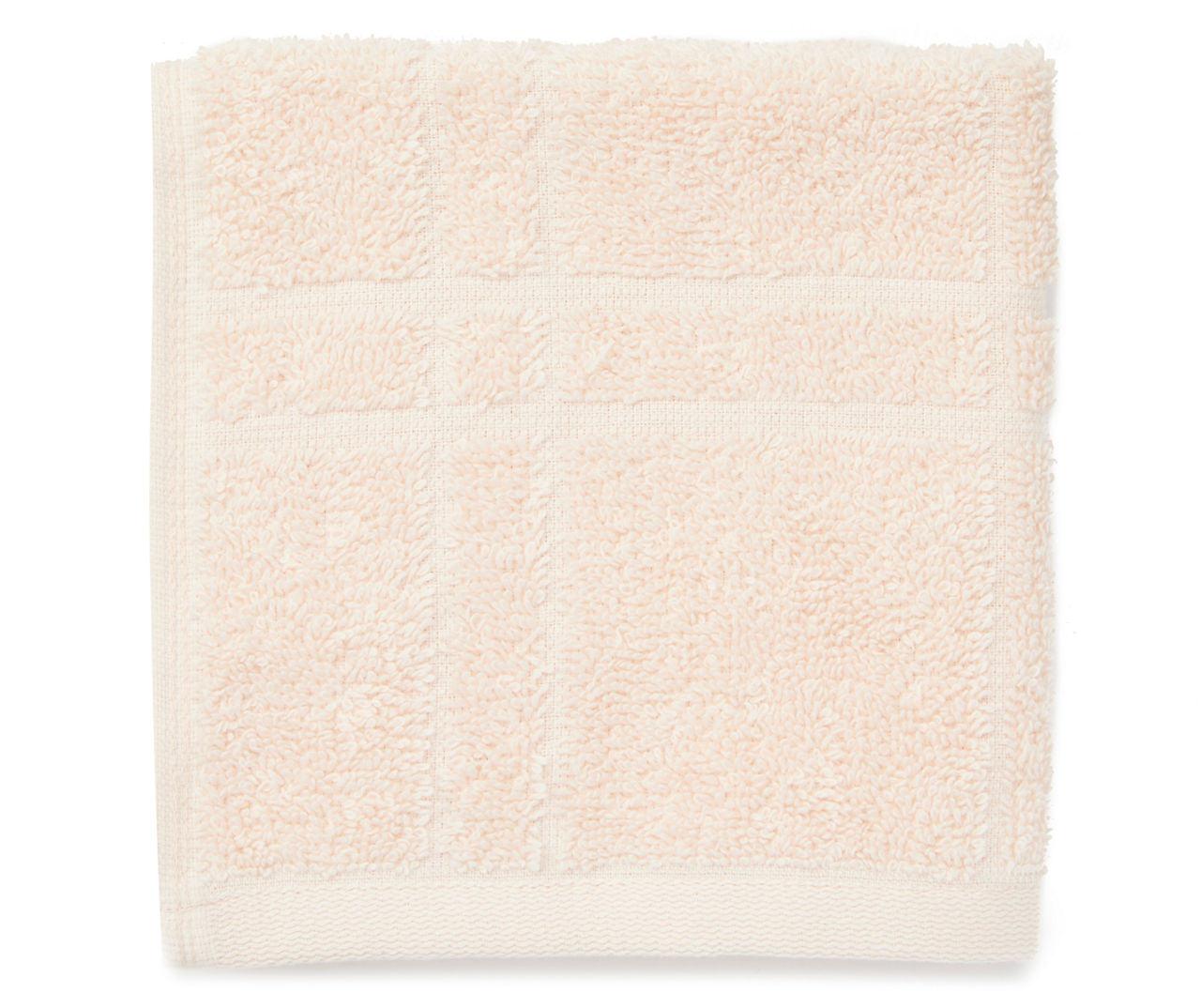 Martha Stewart Collection 100% Cotton Spa Jacquard 13 x 13 Washcloth -  Blush
