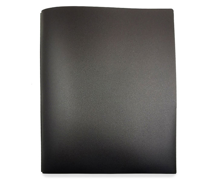 Black 2-Pocket Portfolio with Prongs