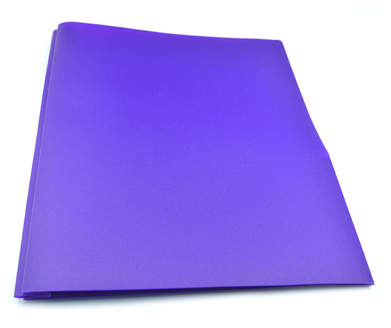 Purple 2-Pocket Portfolio with Prongs