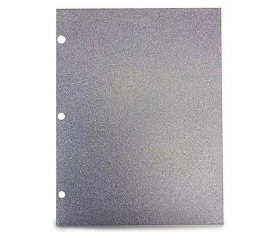 Silver Glitter 2-Pocket Paper Folder
