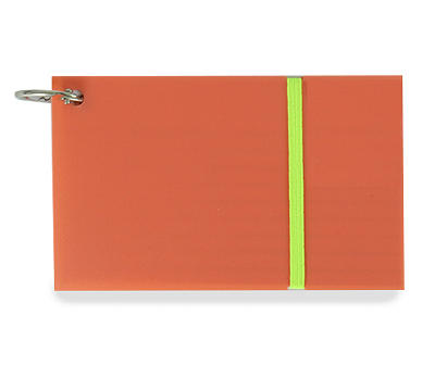 Bound Index Cards with Orange Cover, 100-Count