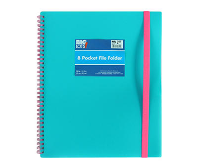 Teal 8-Pocket File Folder