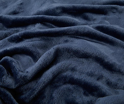 Navy Queen/King Velvet Plush Blanket