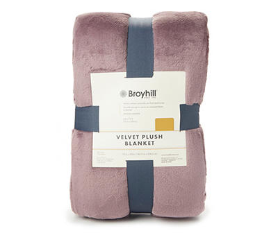 Broyhill Purple Velvet Plush Blanket