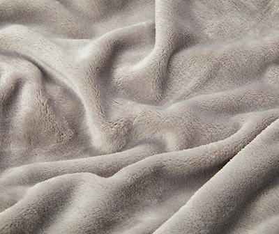 Gray Queen/King Plush Velvet Blanket
