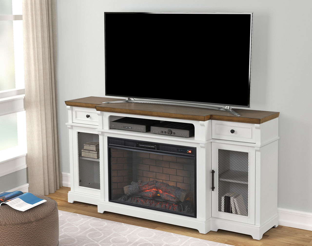 72.5 Castillo Electric Fireplace Console