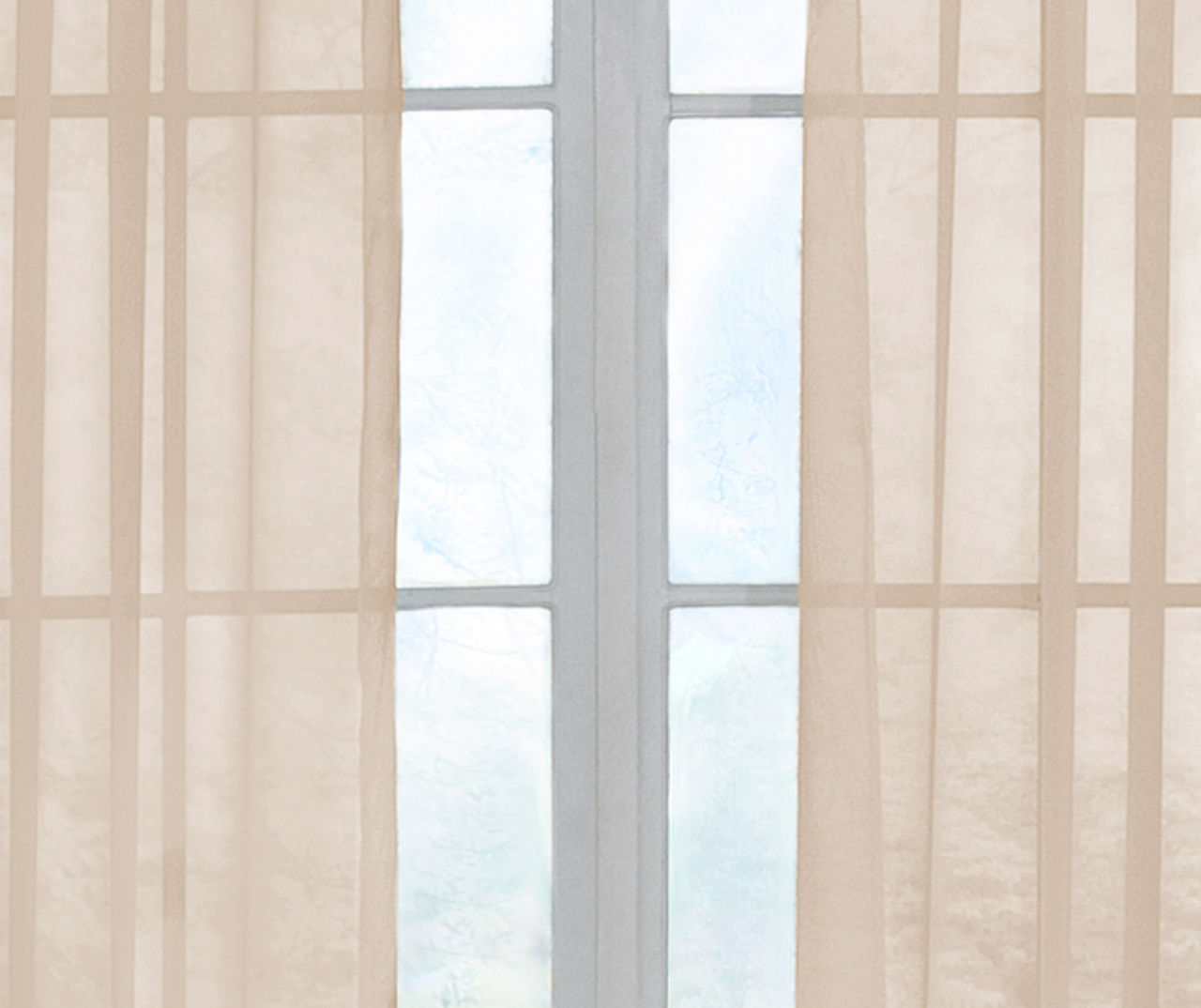 Curtain Fresh Latte Sheer Grommet Curtain Panel, (108