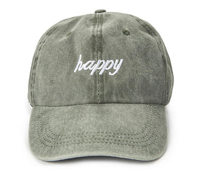 NOVELTY CAMP CAP OLIVE HAPPY