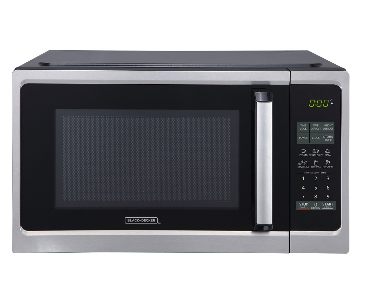 Black + Decker 1000W Stainless Steel Microwave Oven