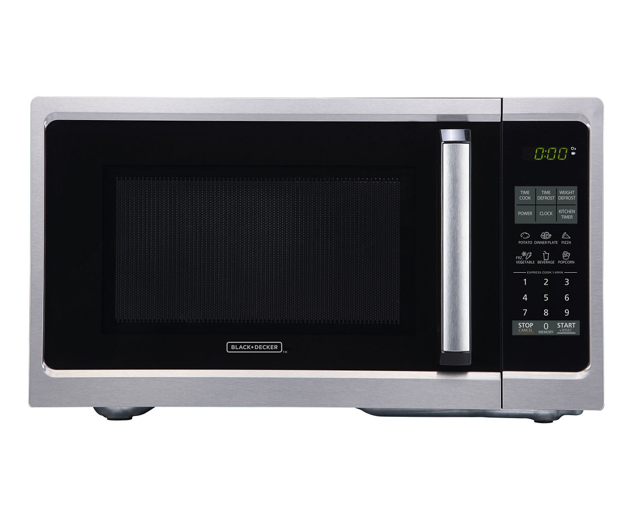 Black + Decker 900W Stainless Steel Microwave Oven