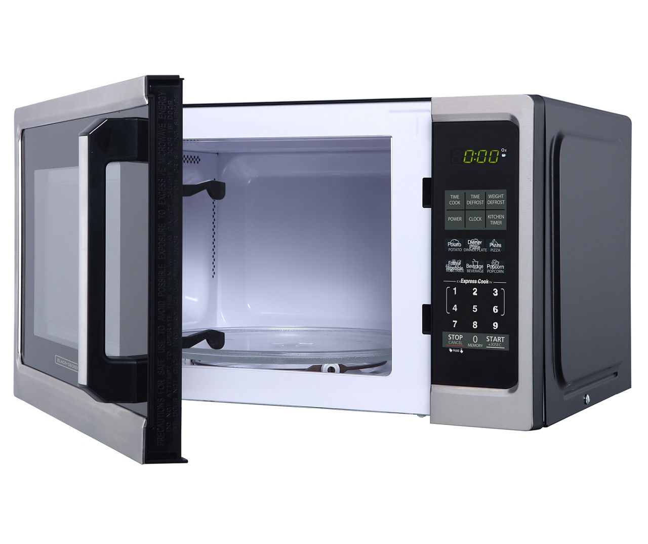 BLACK+DECKER 0.9 cu ft 900W Microwave Oven - Stainless Steel