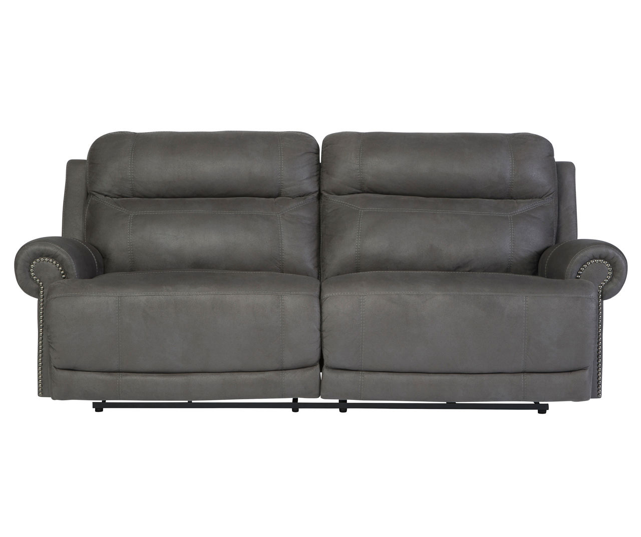 Austere gray reclining deals sofa